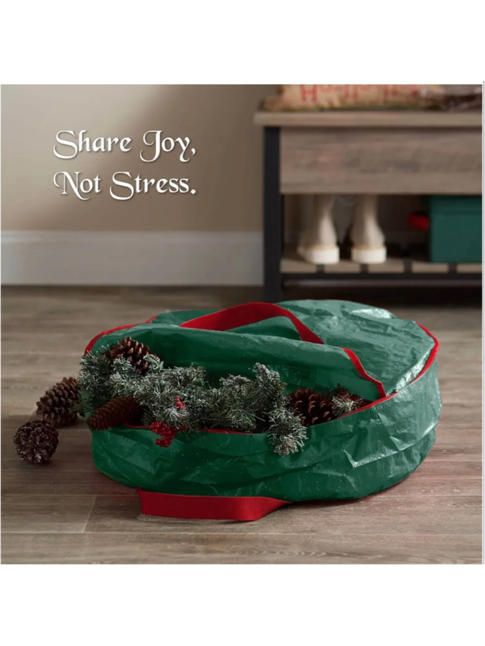 NEW ZOBER Christmas Wreath Storage Container 36” Wreath Bag
